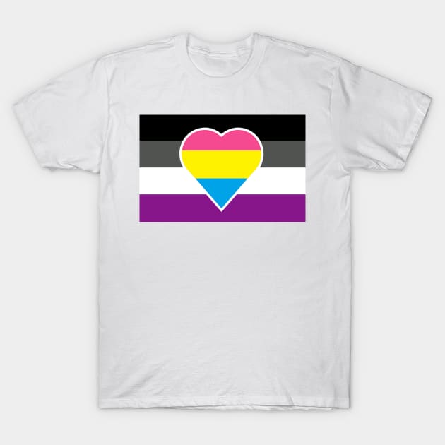 Panromantic Asexual Flag T-Shirt by DisneyFanatic23